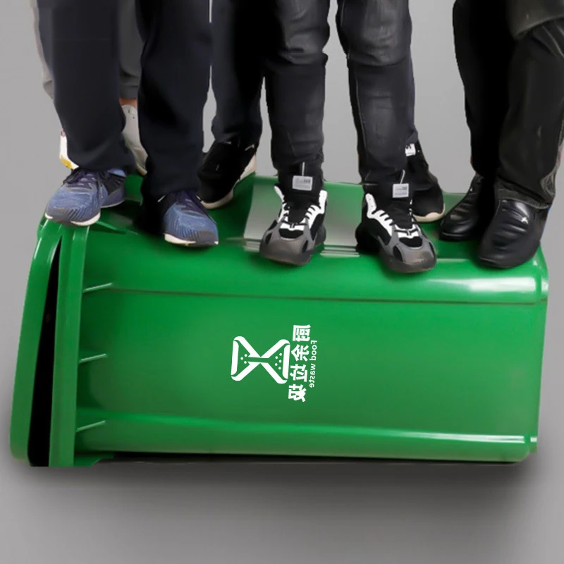 Restaurant Office Square Plastic Recycling Waste Garbage Rubbish Bin Trash Can with Lid