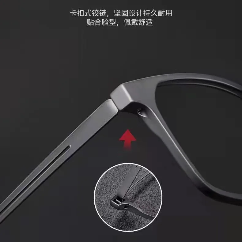 Pure Titanium Ultra Light Myopia Glasses Anti Blue Light Black Frame Reading Glasses For Men