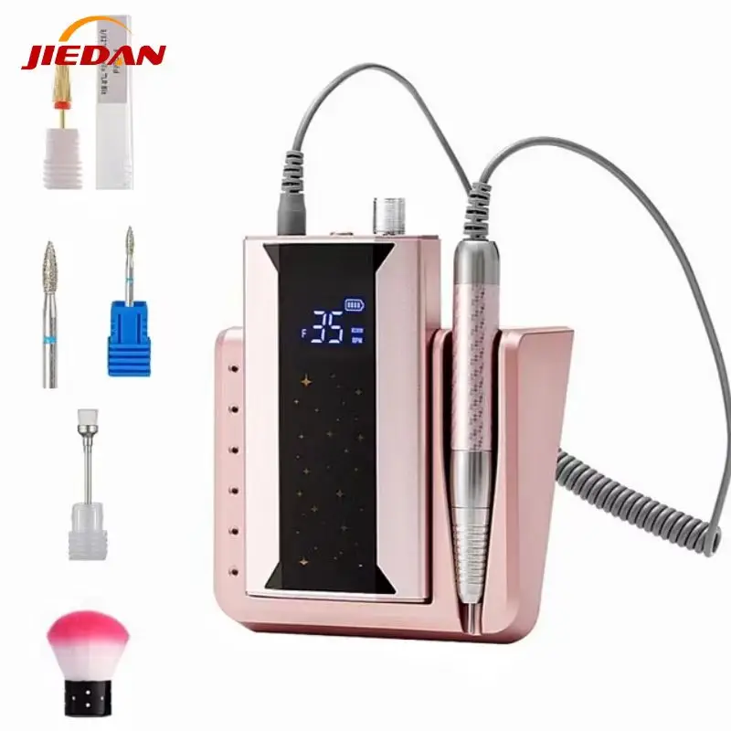 Nail Bit Drill Machine Rechargeable Brushless 0-40000rpm Professional Nail Drill Efile Strong Set Electric 85W Nail Dril