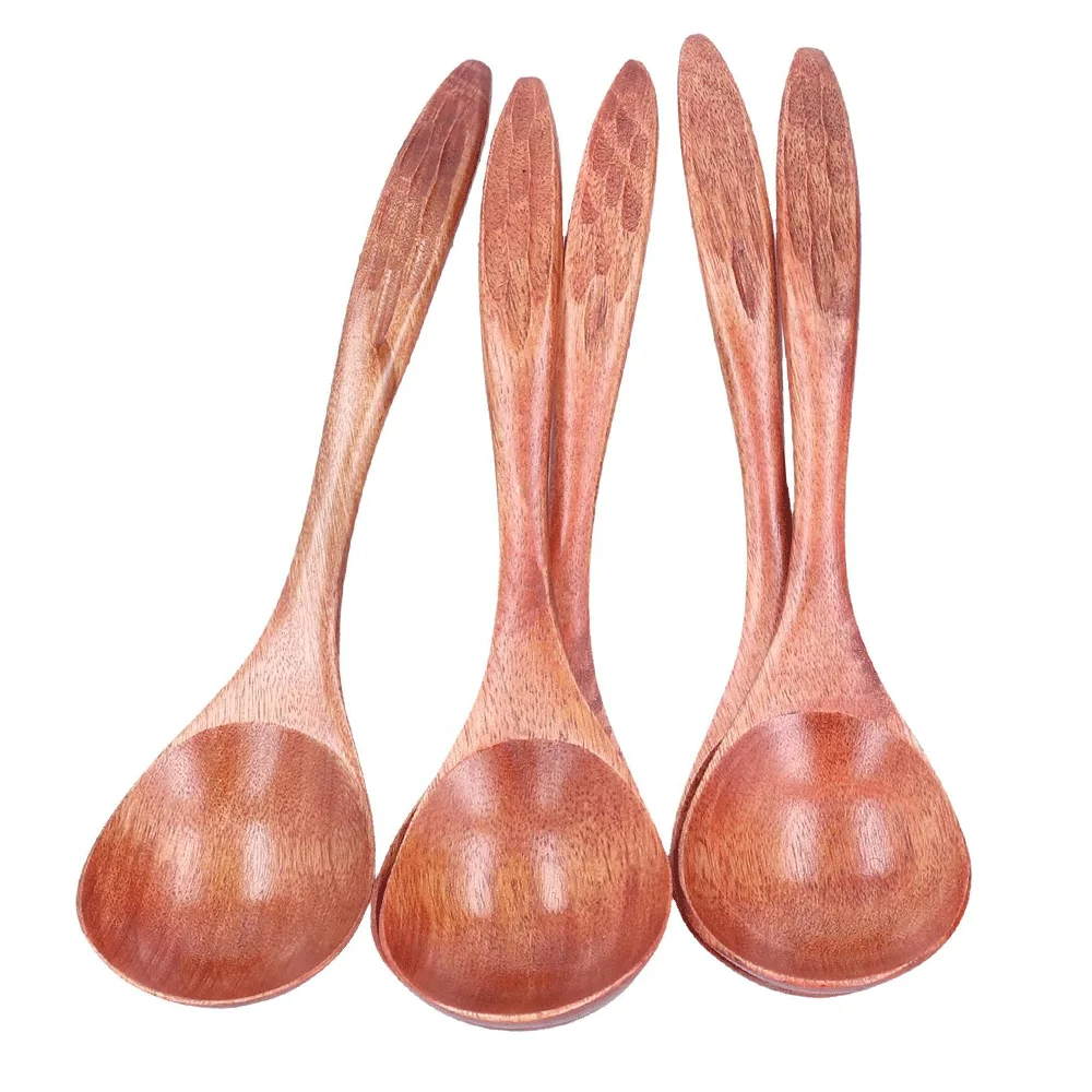 Wholesale Reusable Natural Wooden Scoop For Kitchen Utensils Wood Bamboo Mixing Serving