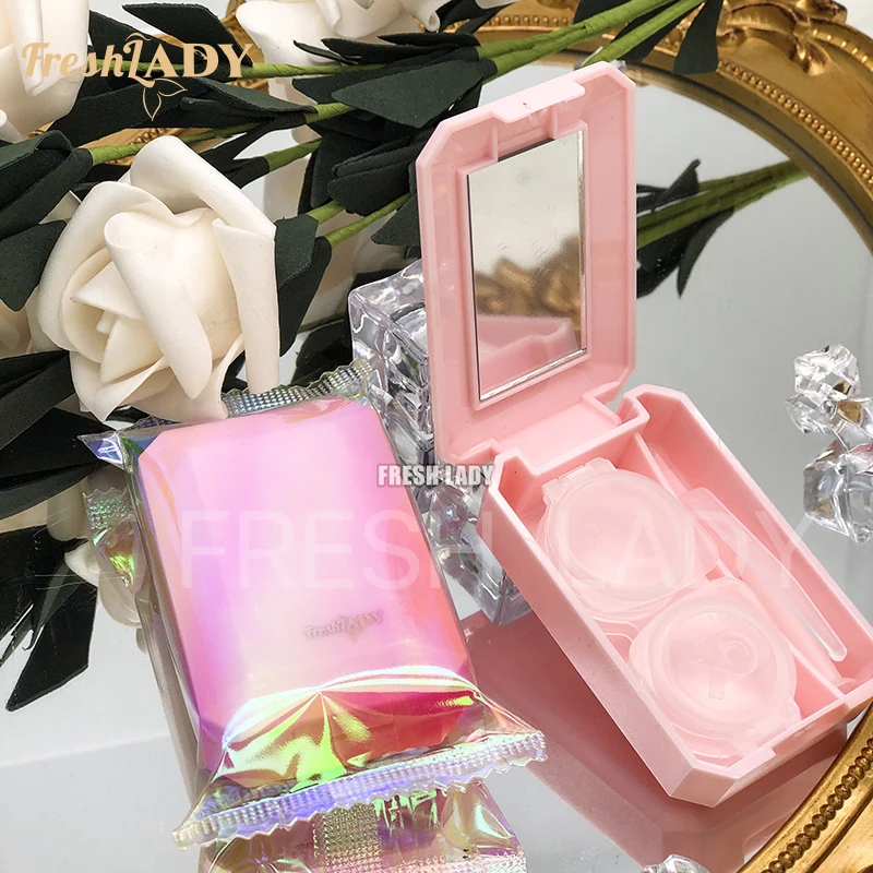 Fresh lady wholesale color eye easy carry eyes kit contact lens accessories