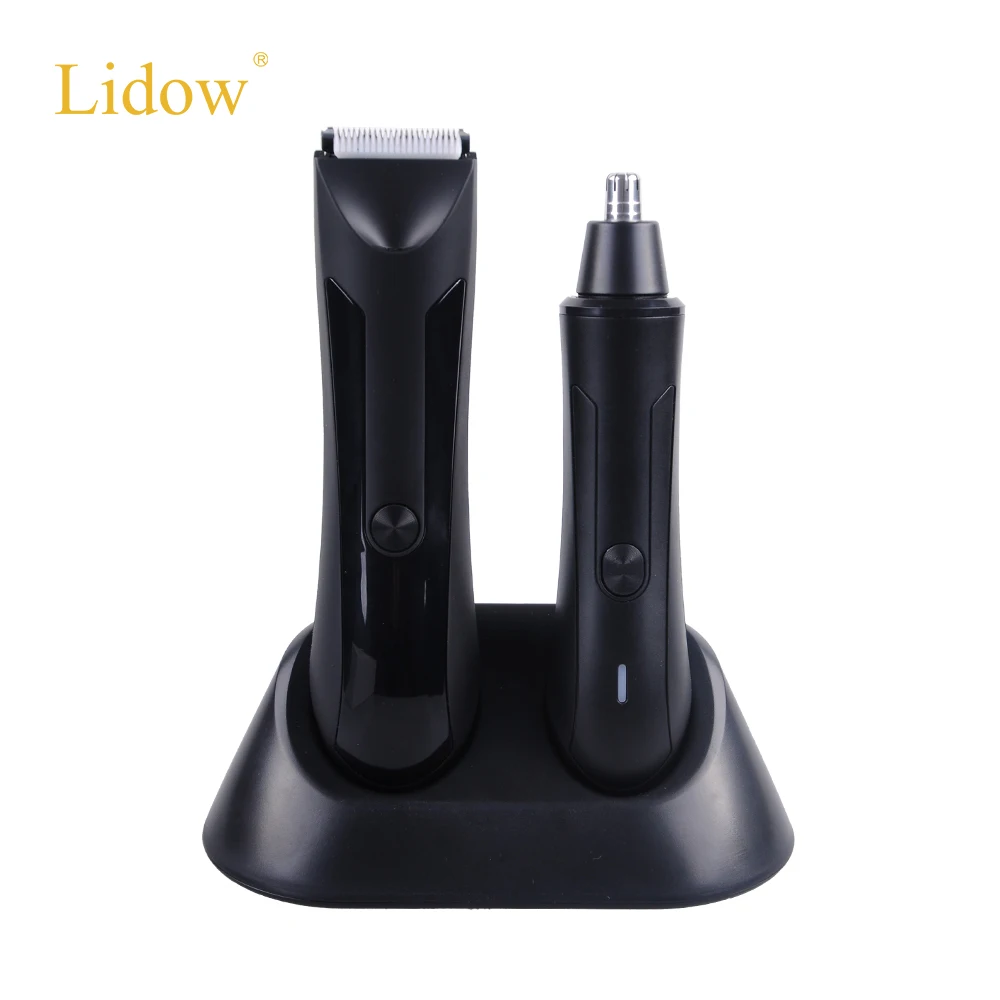 LIDOW Hot Sell Personal Rechargeable Electric Men Ear Nose Trimmer Body Hair Trimmer Balls Groin Hair Shaver for Men