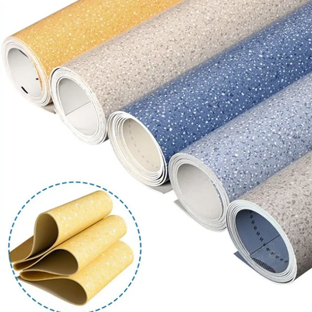 Hospital Grade Flexible Vinyl Flooring Heterogeneous Flooring No Aldehyde Heterogeneous Floor With Glass Fiber