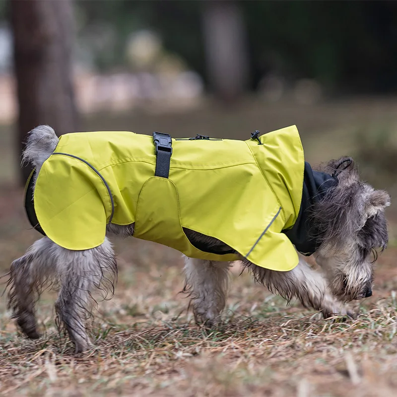 Custom Print Waterproof Jacket Dog Raincoat Suitable For Small And Large Dogs  Luxury Reflective Adjustable Pet Rain Coat