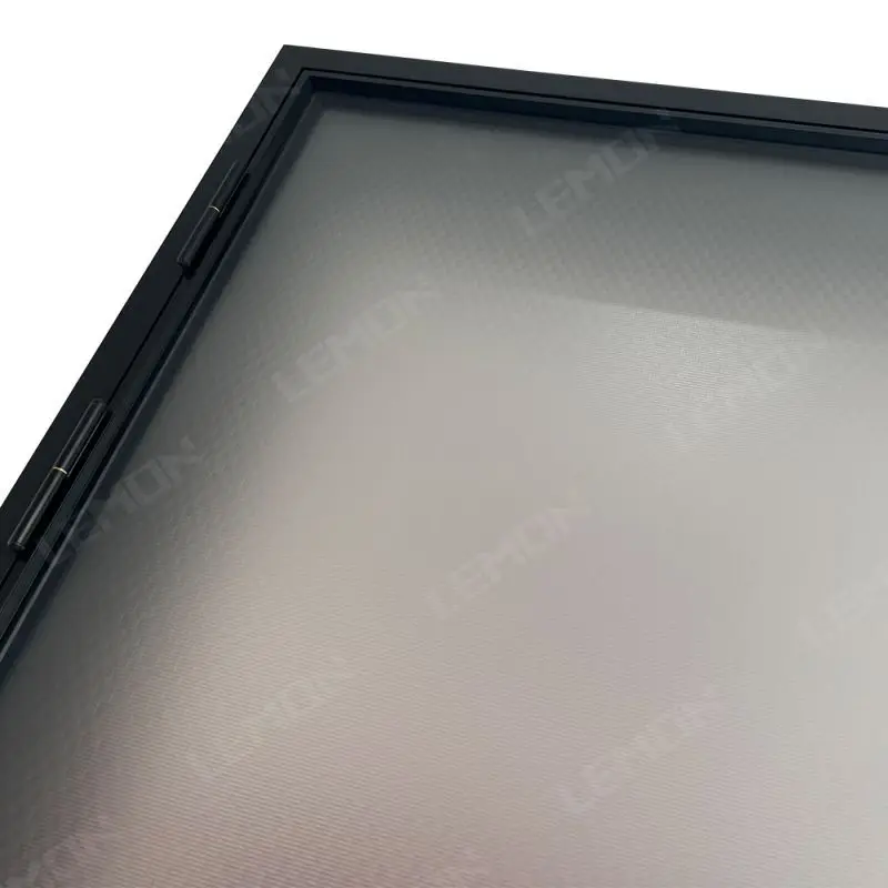 New Commercial Home Alu-framed Hinged Swing Door With Frosted Glass