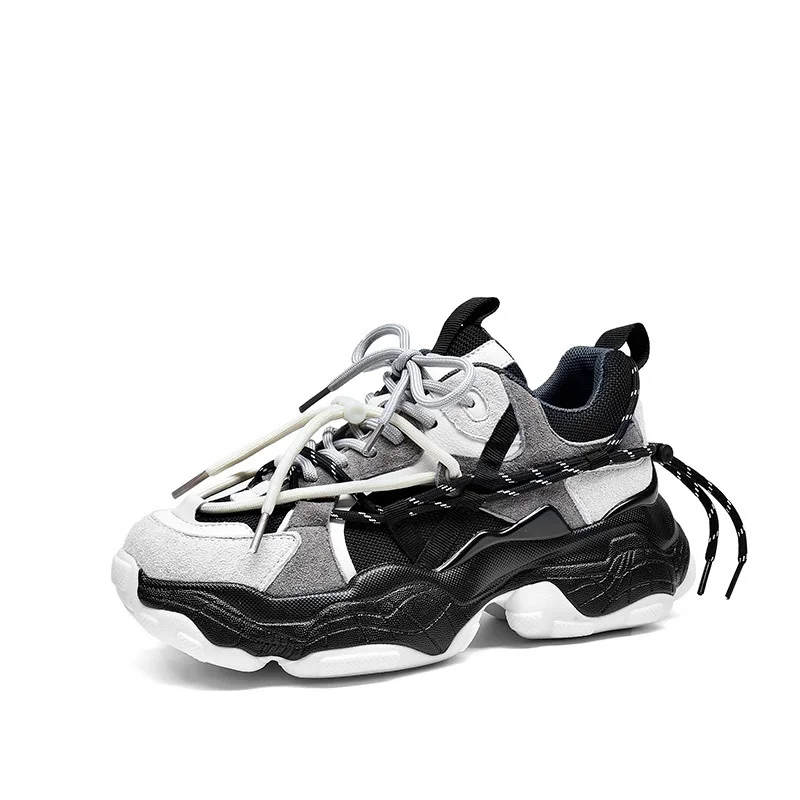 
Breathable Lace-up Platform Chunky Shoes Casual Sneaker For Women 