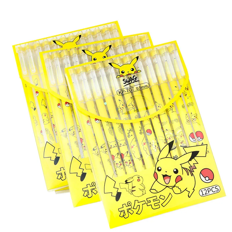 Wholesale Hot Sale Cute Creative Pikachu Style Neutral Straight Rod Stick Fancy Heat Ink Erasable Pen for Kids
