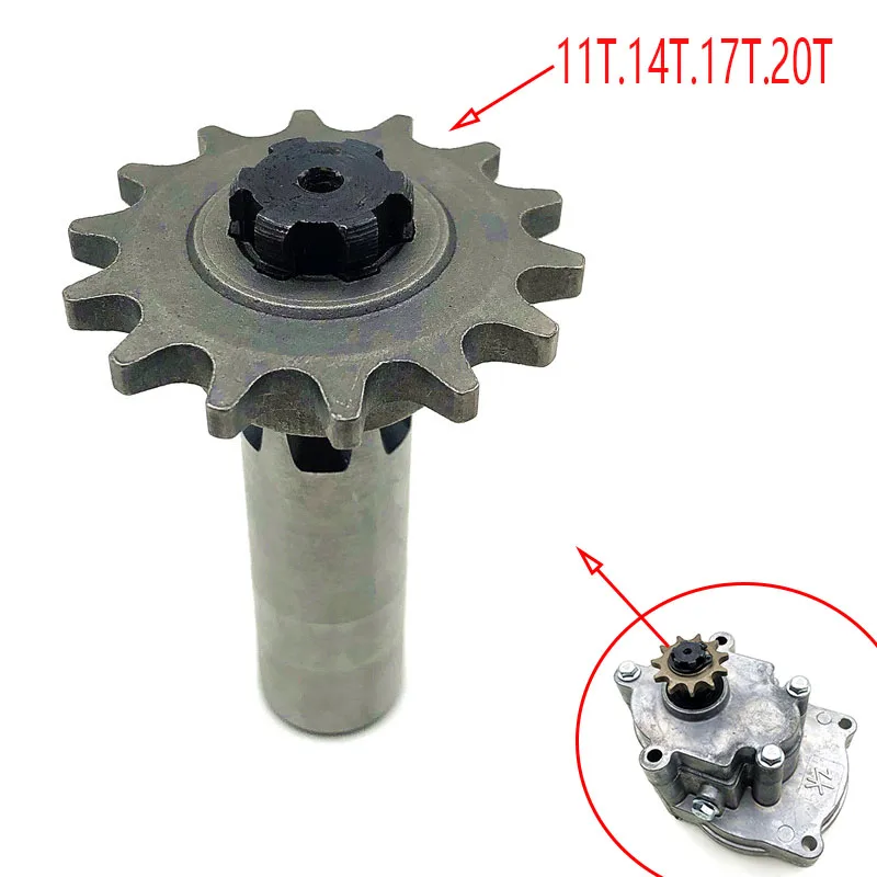 Clutch Drum Gear Box Sprocket Axle fit 49cc Engine 11 14 17 20 tooth Gear Box for Scooter