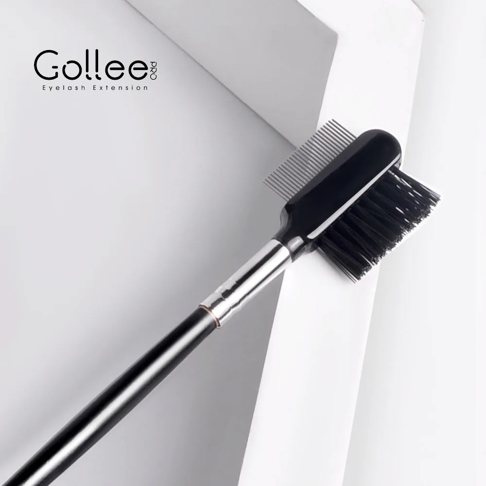 Gollee Factory Premium Eye Brow Makeup Tools Stainless Steel Brush Eyelash Comb