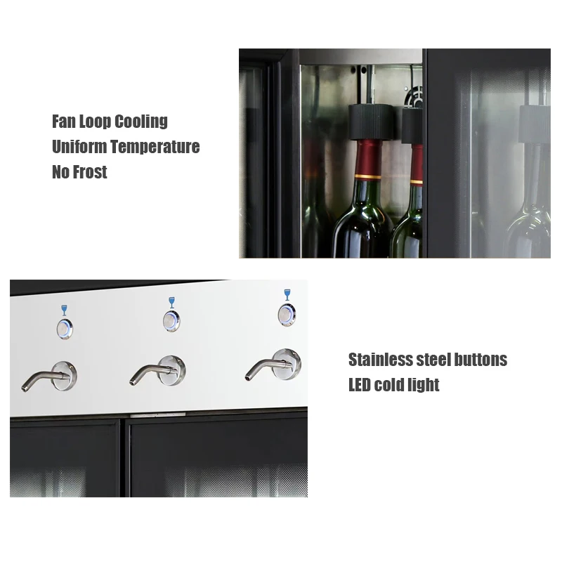 Bar 6 Bottles Price Automatic  Red Wine Dispenser Machine Wine Cooler