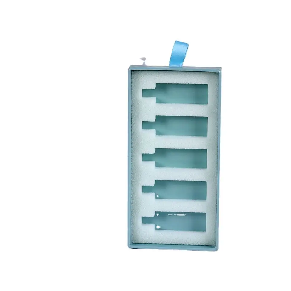 Customized Paper Cardboard Cosmetic Skincare Packaging Perfume Essential Oil Bottle Packaging  Drawer Box With Eva Foam Insert