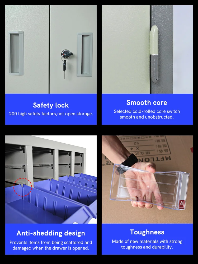 High Quality Toolbox Plastic Cabinet Multi-grid Drawer organizer Storage Box Tool Case Components Box Building Blocks Parts Box