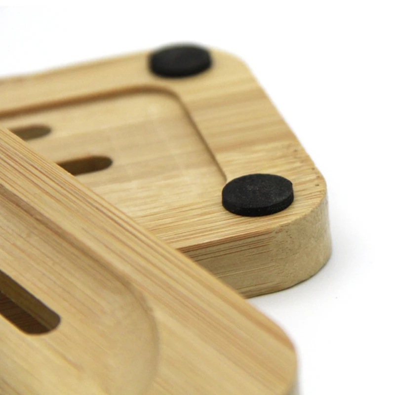 Tailai Eco Friendly Rustic Bar Soap Dish Bamboo Soap Dish Holder For Bathroom Shower Kitchen Bamboo Soap Dish Holder