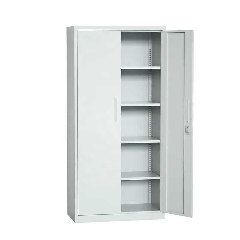 Steel Cupboard Steel office filing cabinet metal cupboard/ metal storage cabinet file with 2 swing doors,garage,workshop