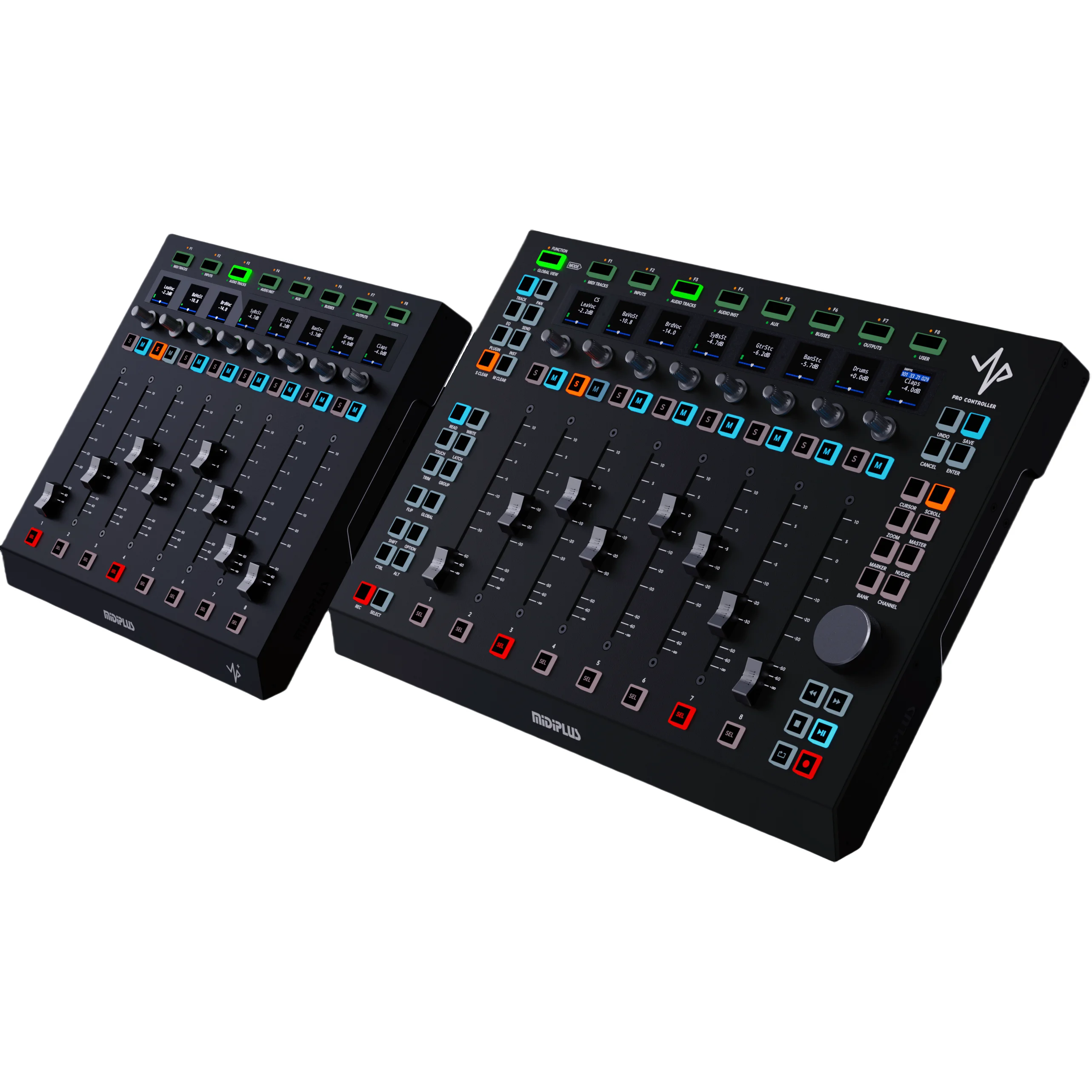 MIDIPLUS Up Midi Mixer 32 Channel Digital Audio Processing 8 Intelligent Motorized Faders Specifically Designed Daw Controller