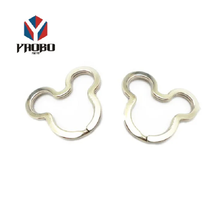 Fashion High Quality Metal Stainless Steel Mouse Key Ring Keyrings