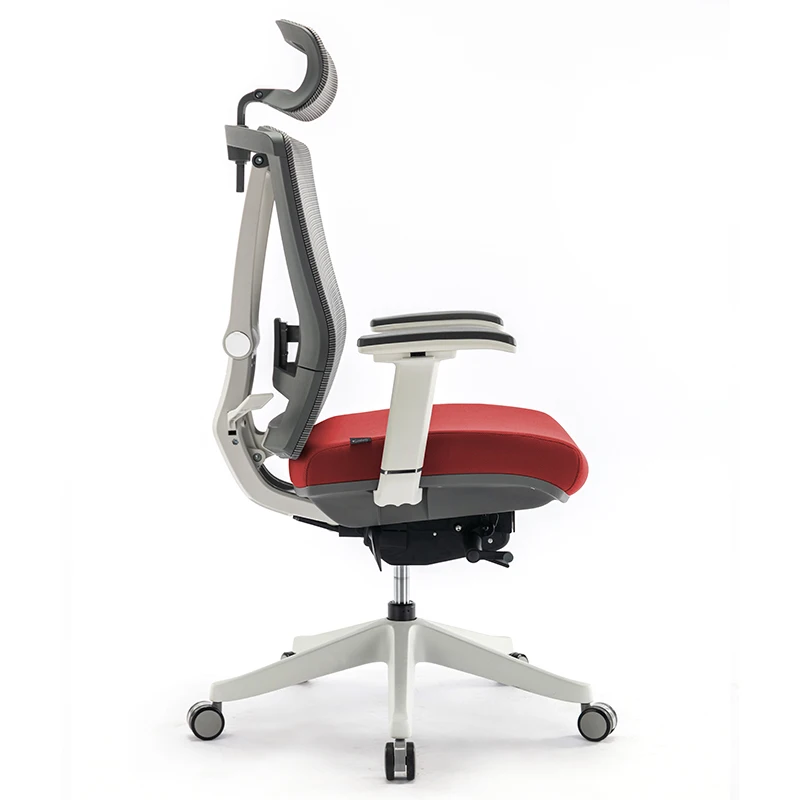 Custom Logo Red Color Swivel High Back Mesh Ergonomic Office Chair Manufacturer