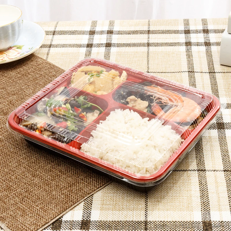 Food grade disposable plastic lunch box tiffin carrier