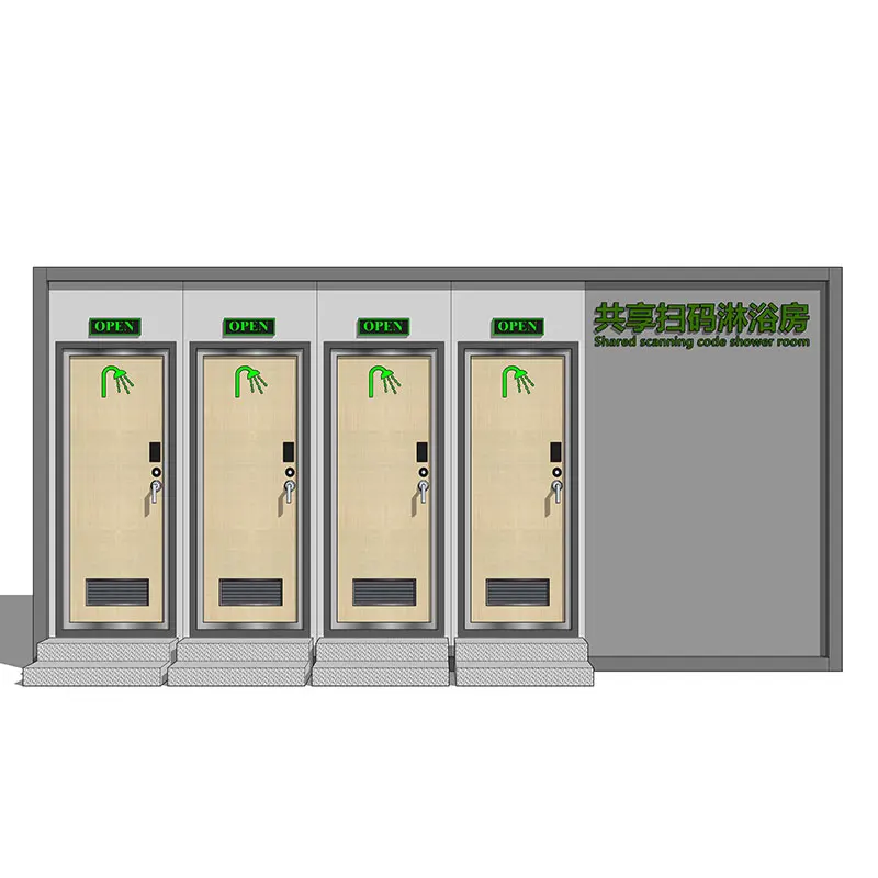 outside prefab prefabricated easy install mobile public toilet  portable bathroom unit shower set and toilet container