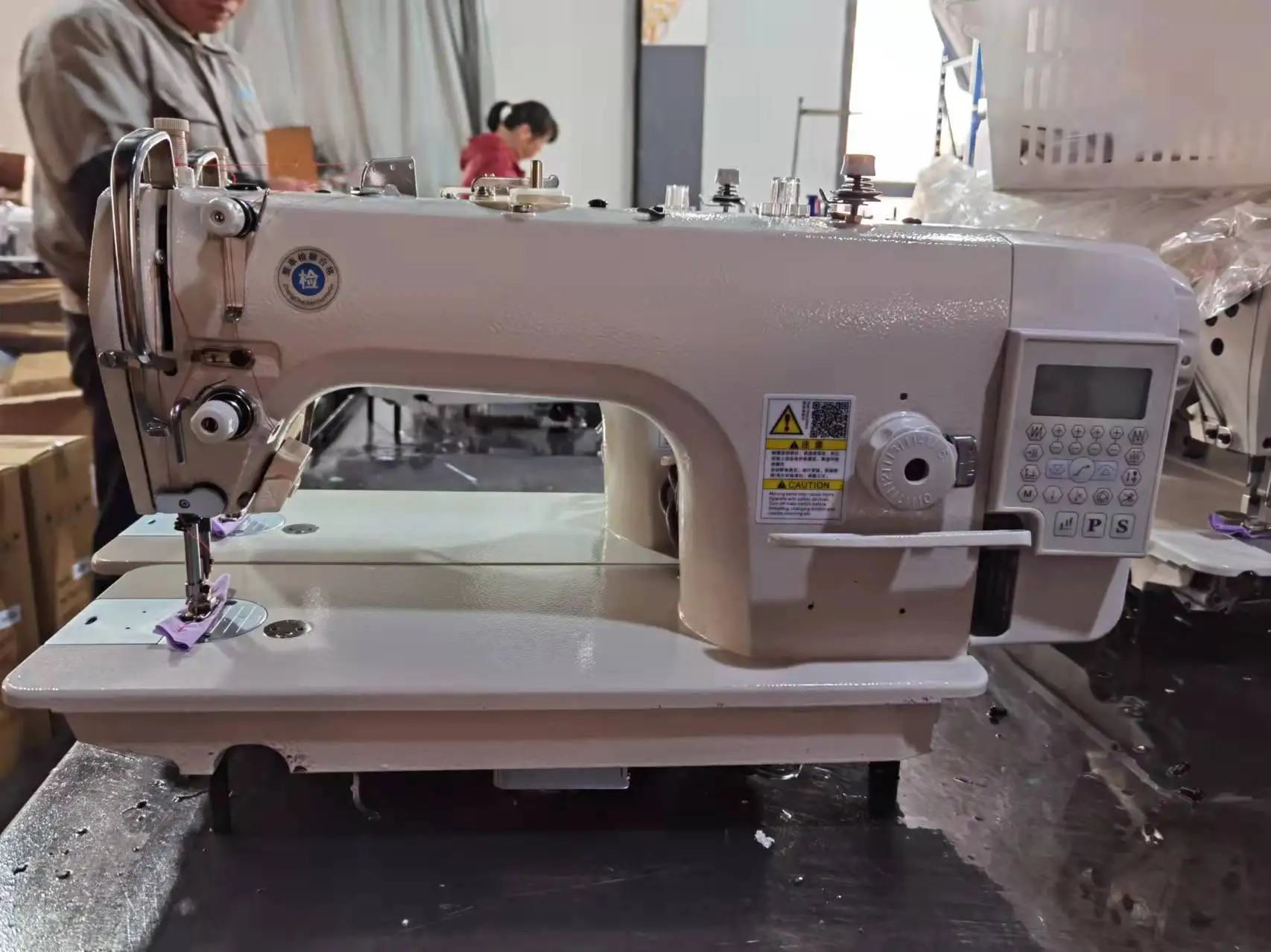 9800 High speed computerized single needle  lockstitch sewing machines auto thread trimmer servo motor