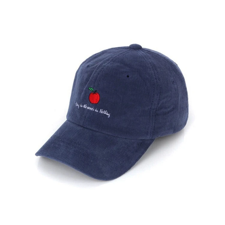 High Quality Custom Embroidered Corduroy Baseball Cap