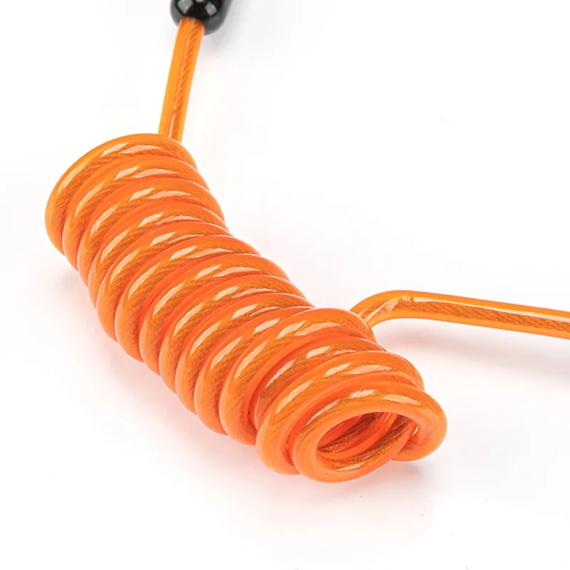Factory Supply Various Size Coiled High Elastic Inner Steel Cable Safety Cable Support Tool Lanyard Lanyard Safety Rope