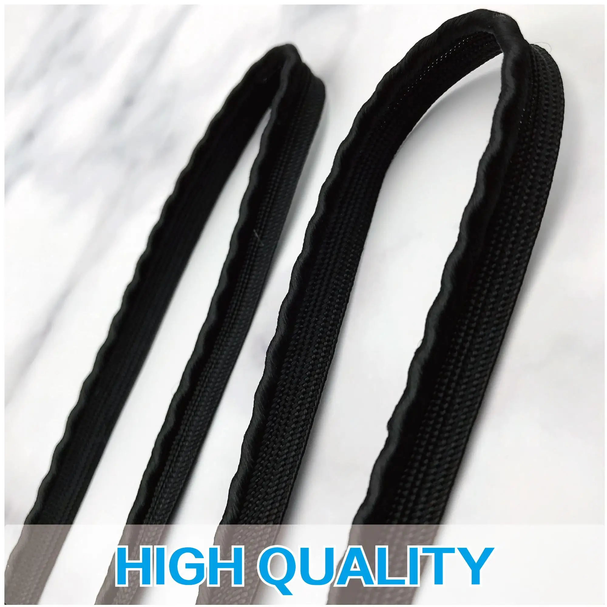 
9mm new design rayon webbing tape wavy piping cord 