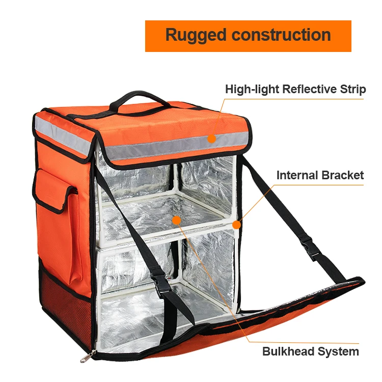 large capacity commercial food carry cooler bags pizza insulated thermal backpack motorcycle delivery bag