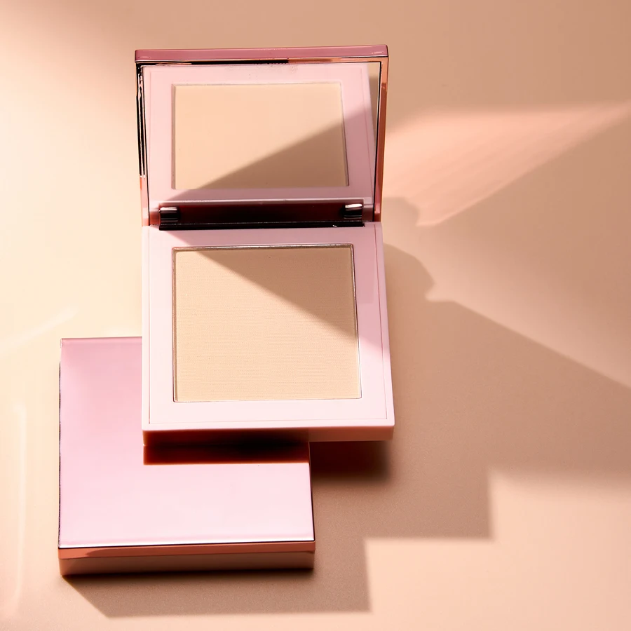 OEM Full Coverage Powder Foundation Oil-Control Lightweight Face Pressed Powder Makeup Private Label Foundation Pressed Powder