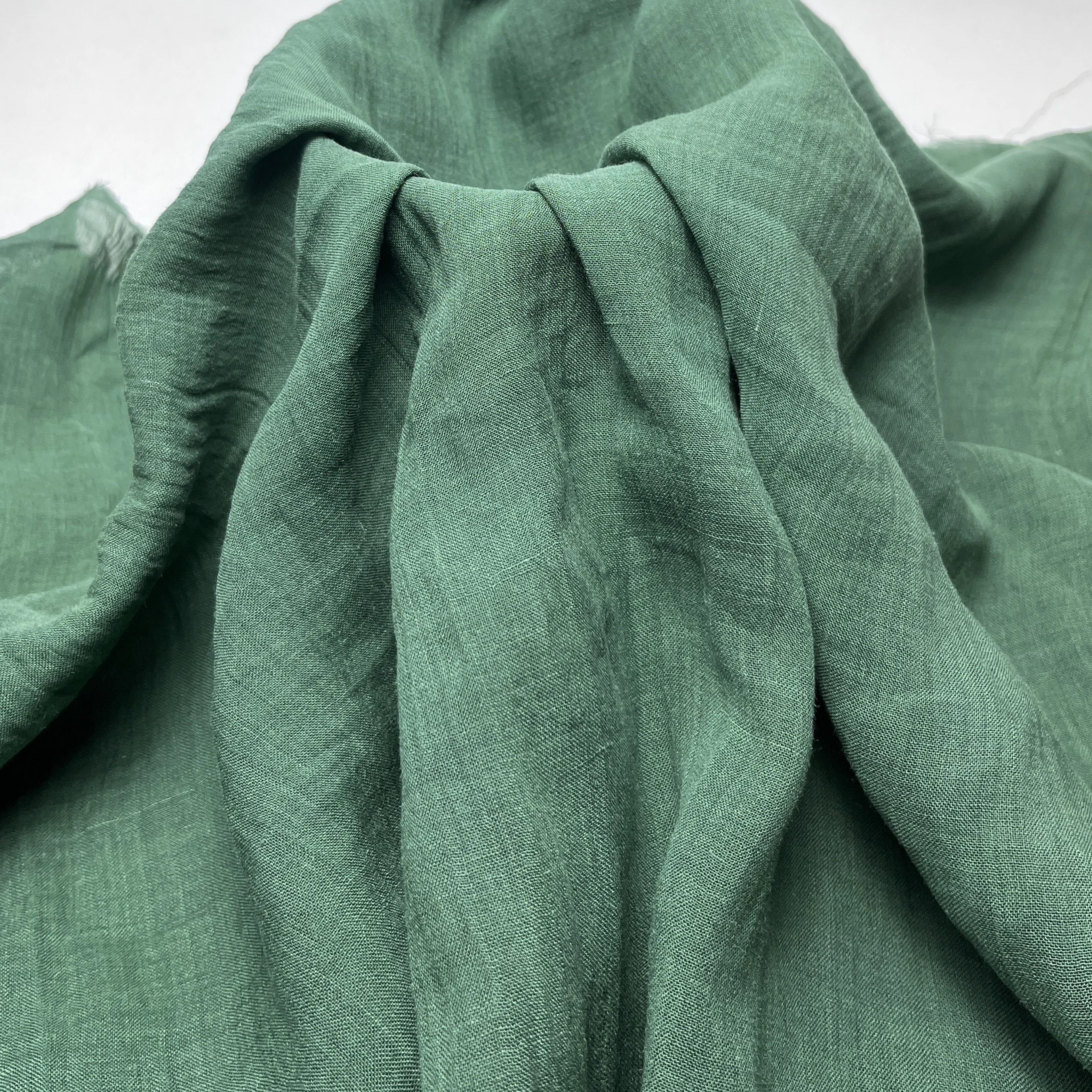 21S Hot Sale Flax Linen Cotton Ramie Blend Ramie Fabric Lightweight 130GSM 100 Ramie Fabric for Summer Dress Shirt Garment