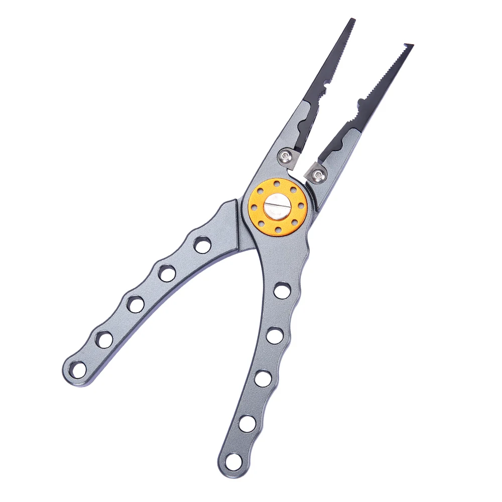 Wholesale 7.8 inch Aluminum Alloy Fishing Pliers Handheld Fish Clipper Fish Line Cutting Tools Dismantling Hook Pliers