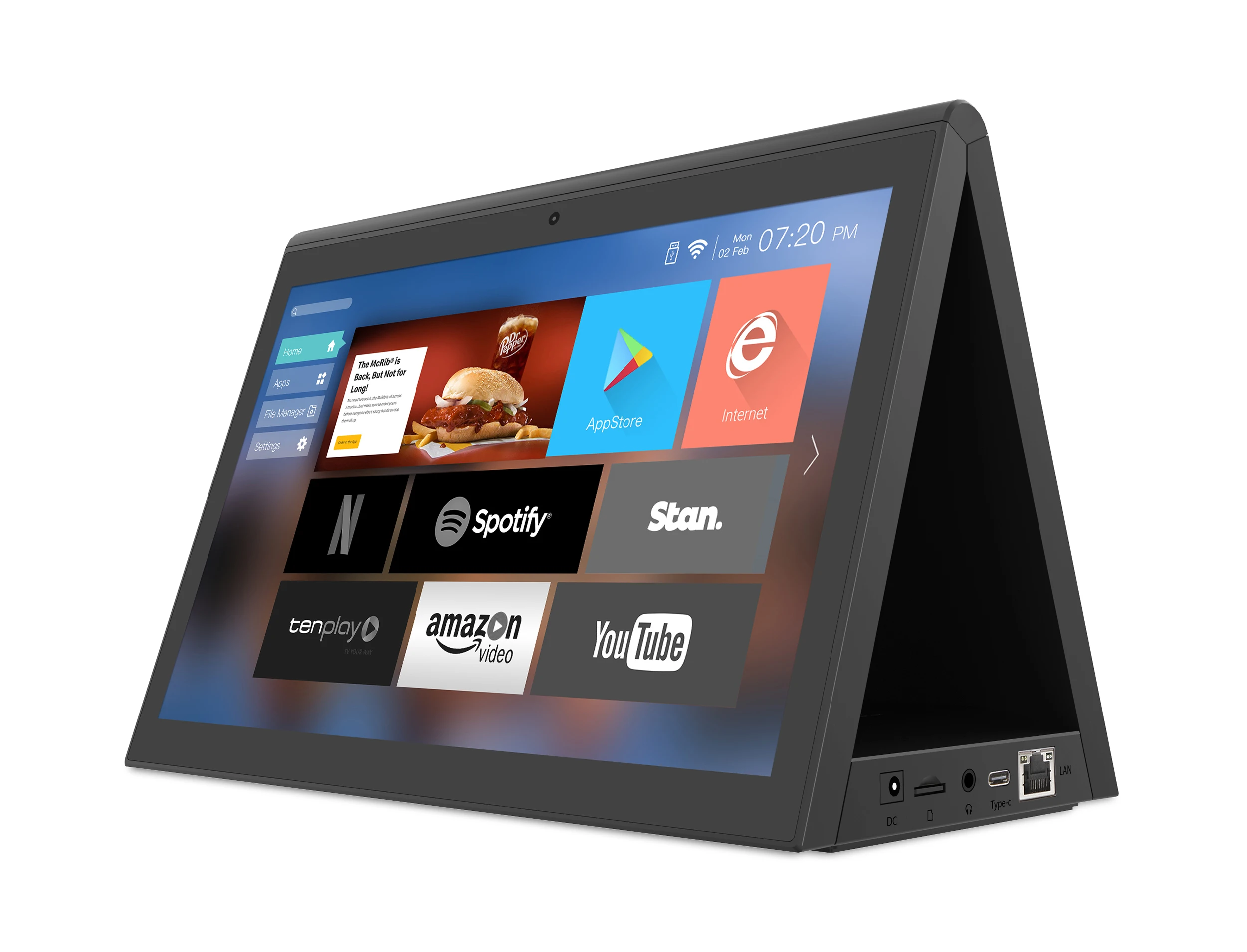 Wholesale Touch Double-Sided Screen Android 10.1 Inch Dual Display Digital 250CD Signage Desktop RK3288 OEM