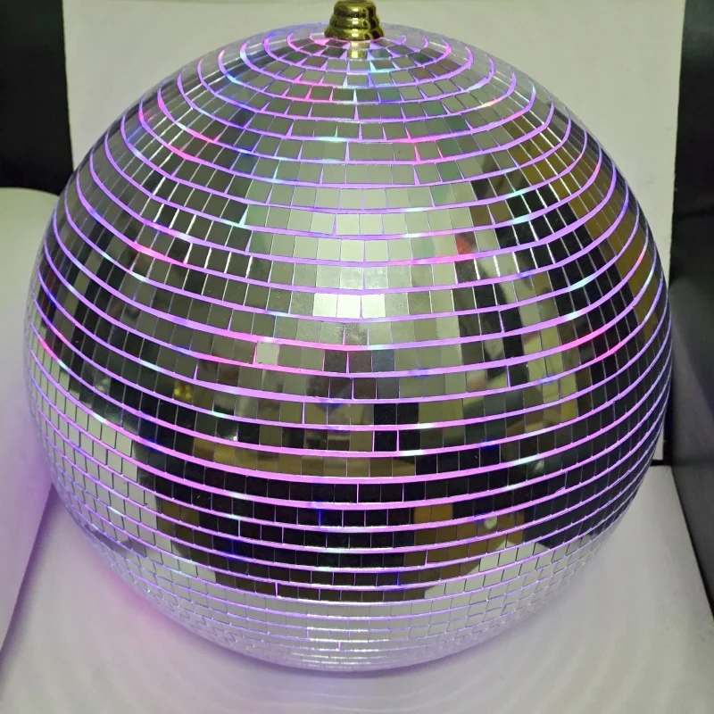 Plastic Christmas Ball Polyethylene Ball with Mirrored Lens, 45cm Colorful Festival Stage LED Lighting Effect Decorative Pendant