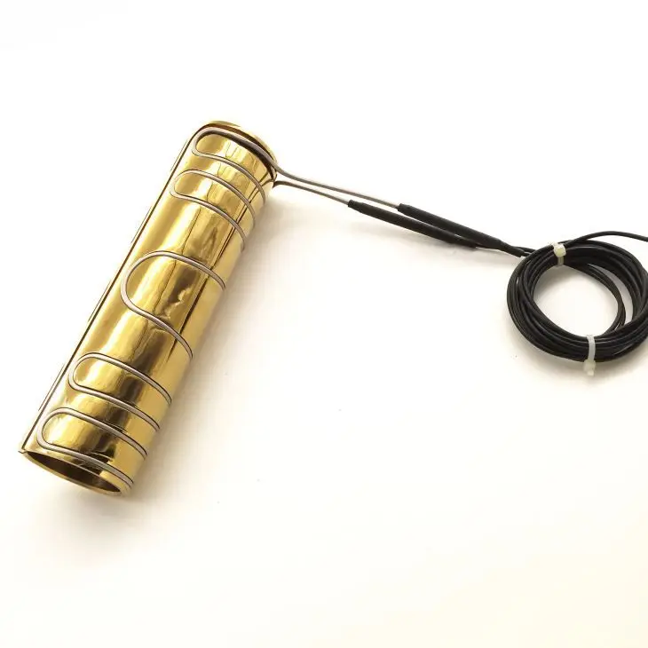 220V 380V Spring brass nozzle hot hot runner nozzle coil heater with thermocouple