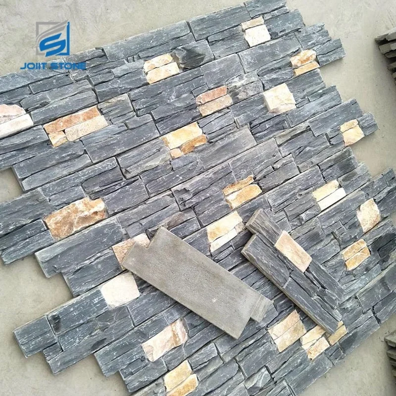 Natural Culture Stone Irregular Slate Veneer Cement Wall Cladding