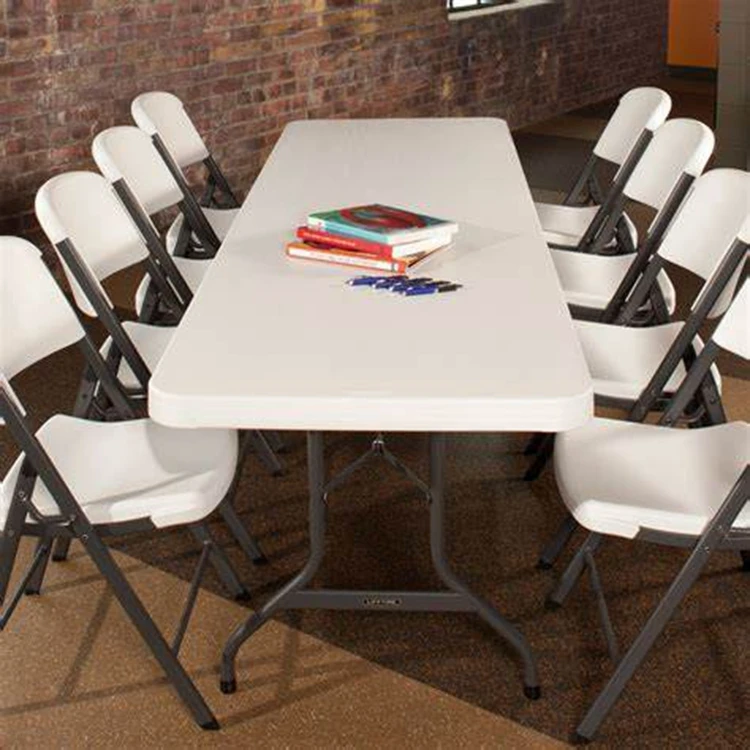 Rectangular Banquet Chair Cheap Outdoor Garden White Folding Camping Stackable Plastic Chairs