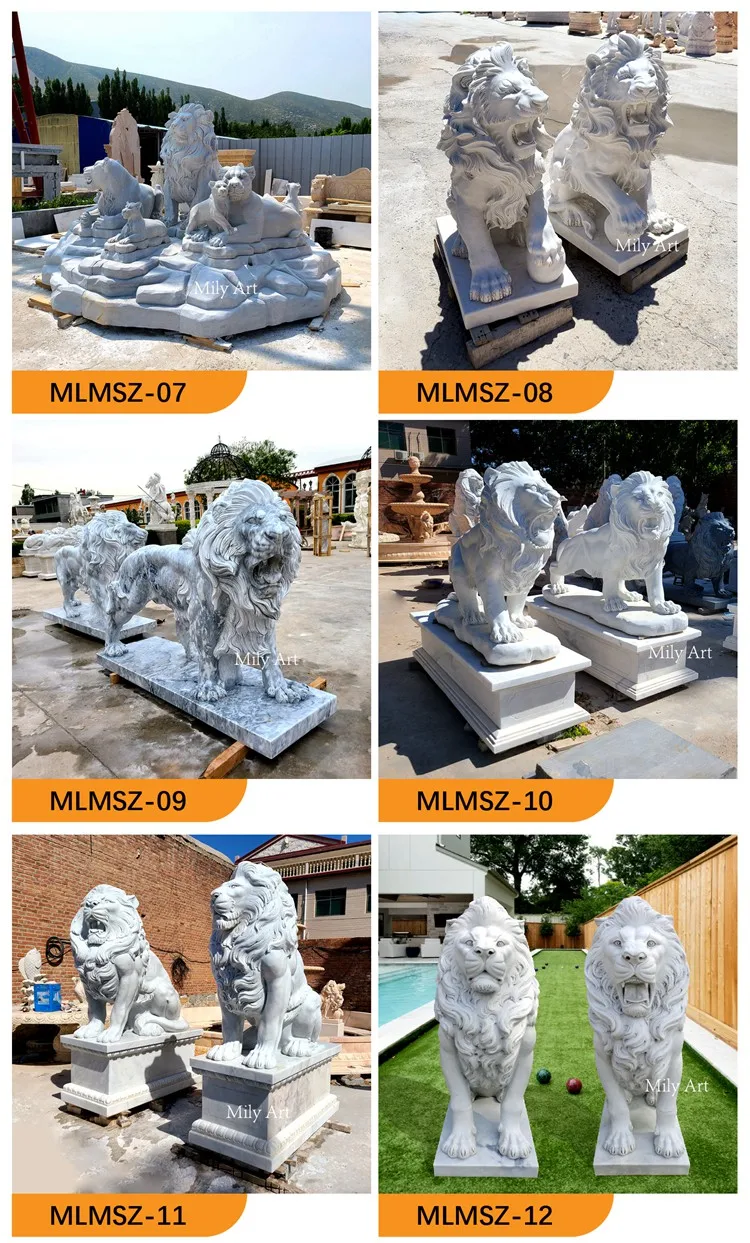 Marble Lion Statue