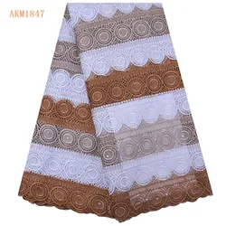 African Cord Lace Fabric Hot Sell New Arrival Nigeria Cord Lace Guipure Lace Fabrics High Quality For Women Cloth 1847