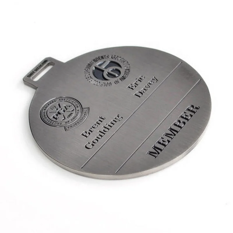 Factory Custom Metal logo Golf Club Bag Tags 3D Golf Bag Tags Custom