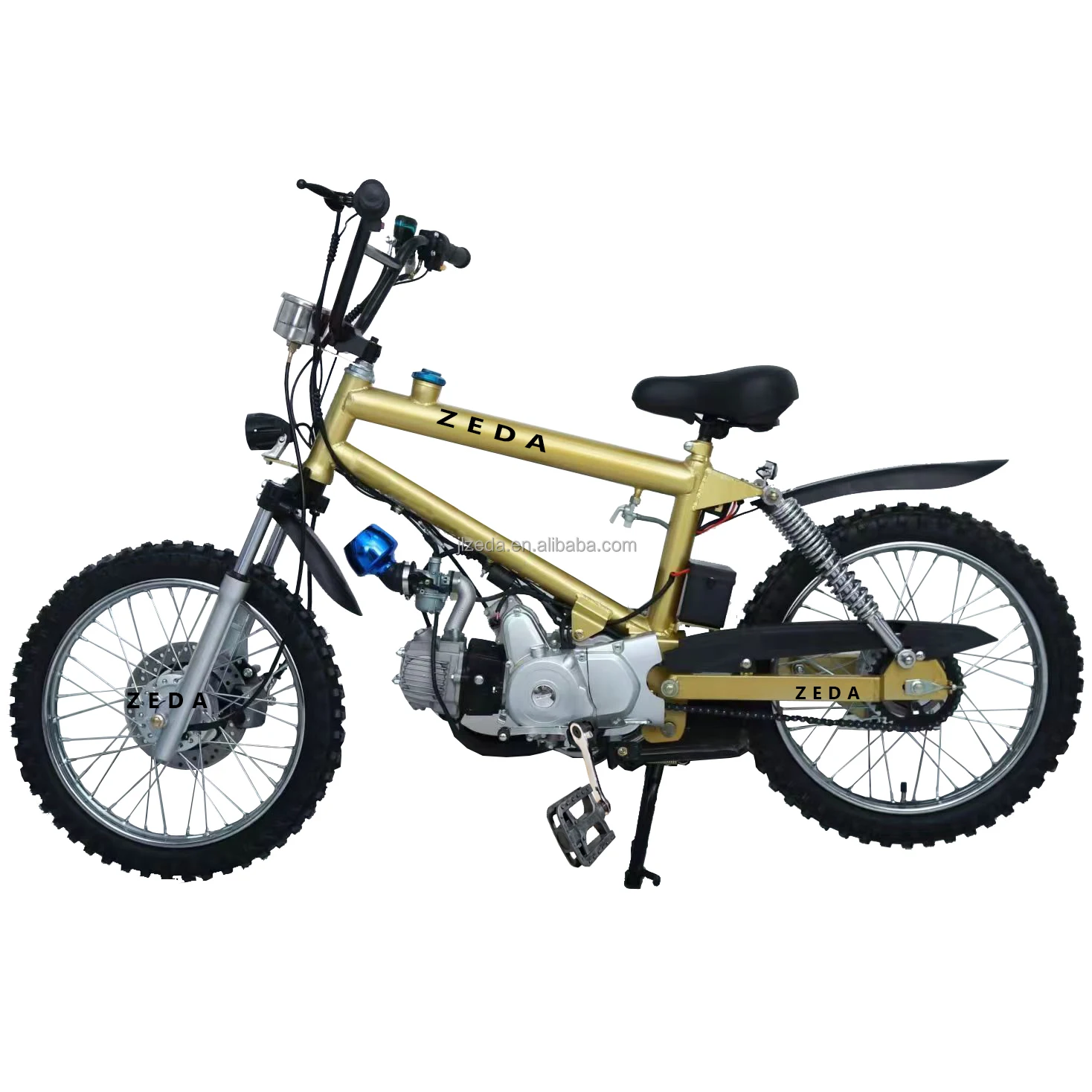 В комплекте 4 тактный 1.5L газовый баллон 17 дюймов шины 110cc моторизованный велосипед скутер бензиновый мопеда велосипеда