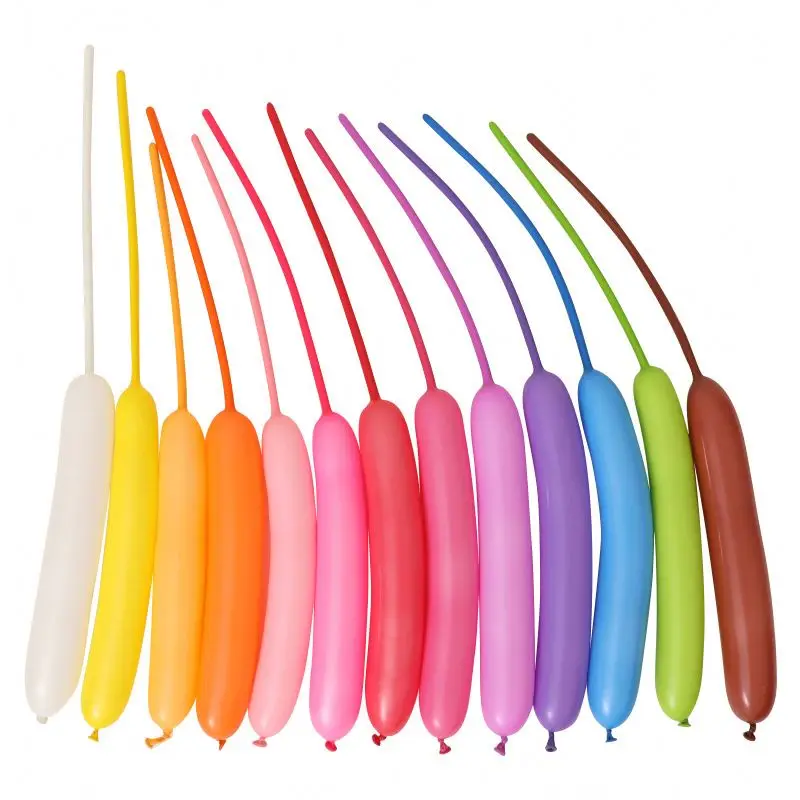 
New Latex Balloon 260 Magic Strip Balloon Wedding Party Decoration Monochrome 100pcs/bag Custom Color Long Balloon 