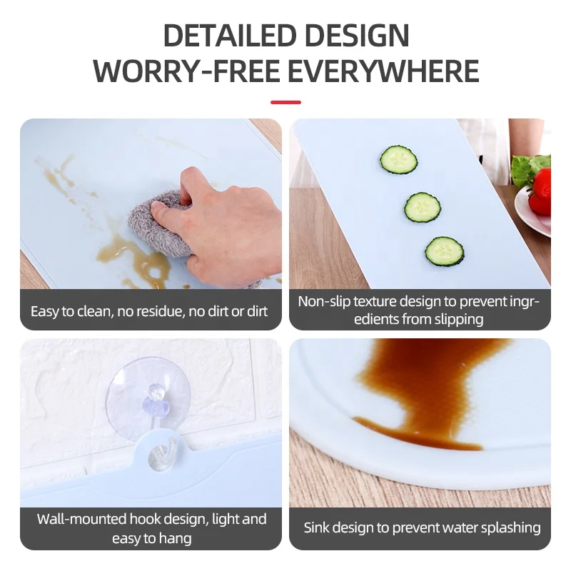 Plastic PP Flexible Ultra-thin Chopping Board Japanese Style Chopping Board
