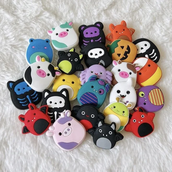custom cute pig cartoons shoe charms piglet cow squishmallow croc charms
