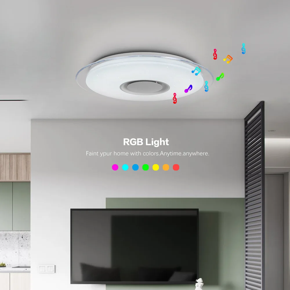 Nordic LED RGB Ceiling Light App Mobile Remote Control Ceiling Lamp Colorful Decorative Luxury Modern Ceiling Lighting