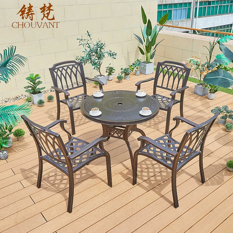 Wholesale High Quality Hotel Garden Aluminum Round Tea Table Furniture Outdoor Rest Coffee Tables