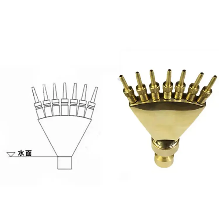 Finger Jet Fountain Nozzle/Phoenix Tail Water Fountain Nozzle Landscaping Stone