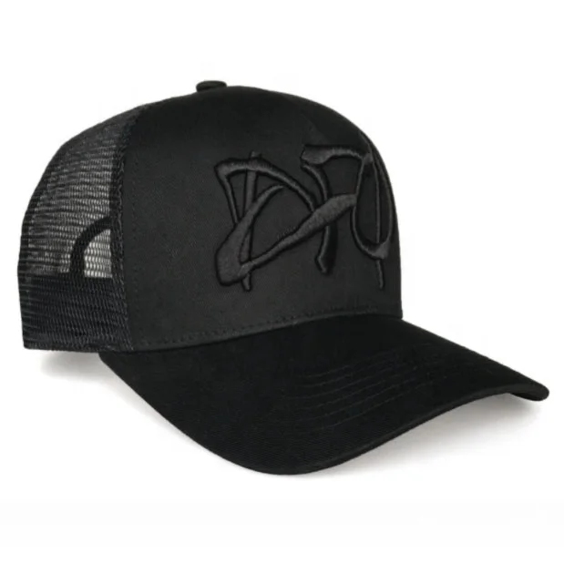 custom 5 panel mesh trucker hat summer sports hat with logo embroidery