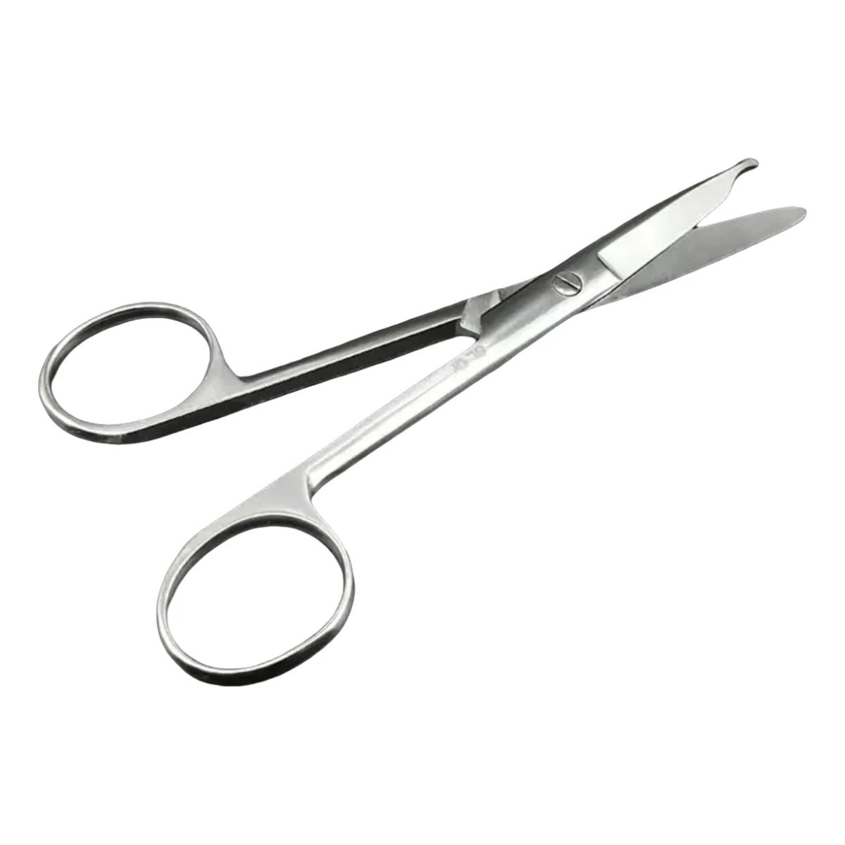 Hospital Surgery Use Portable Stainless Steel Sharpness Serrated Forceps Sharp Suture Removal 14cm Curved Stitching Scissors