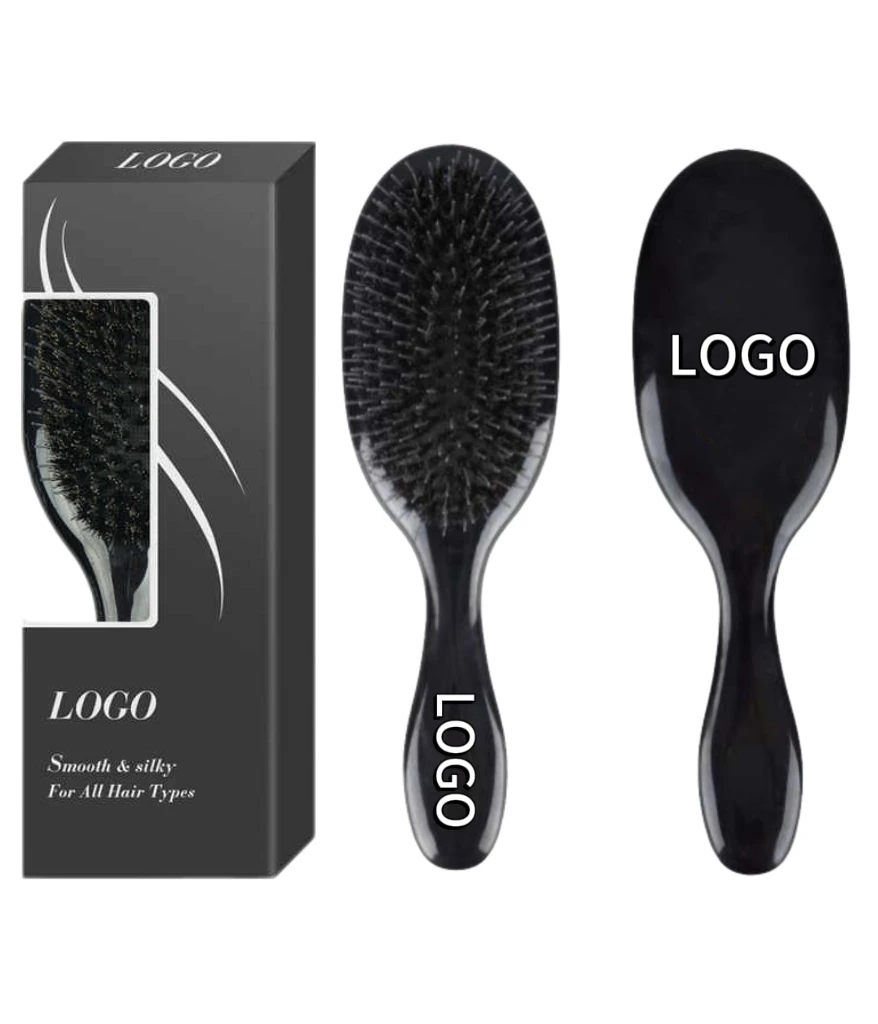 Customized factory  Wig  Private Label  Comb  Boar Bristle Hair Brush for hair extension wig