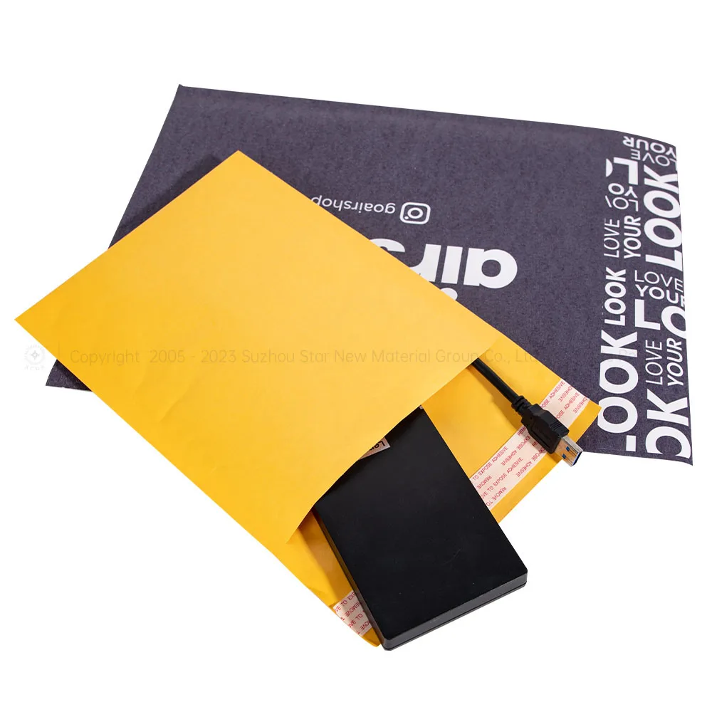 Kraft Bubble Padded Clothes Envelope Mailers Biodegradable Self-adhesive Bubble Mailer Bag
